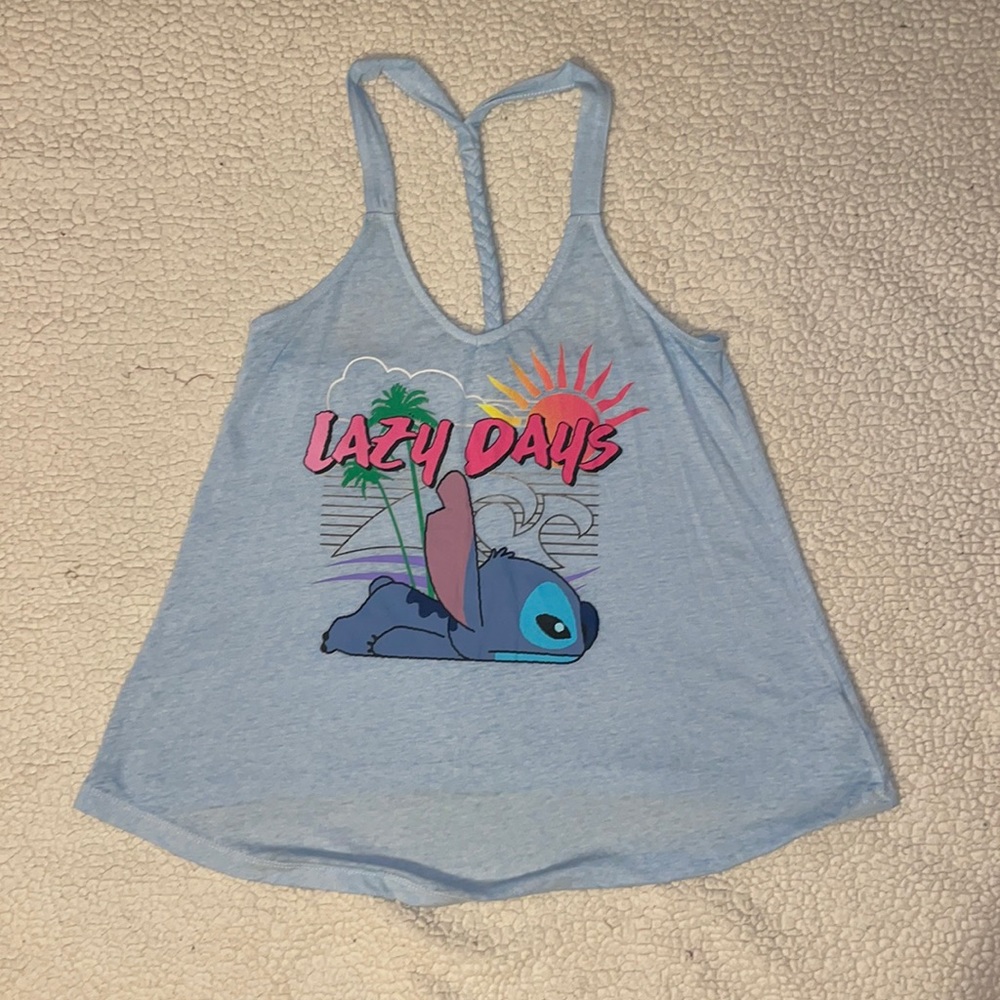 Stitch braided Back tank top shirt